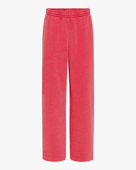 Organic Straight Leg Sweatpants - Faded Red