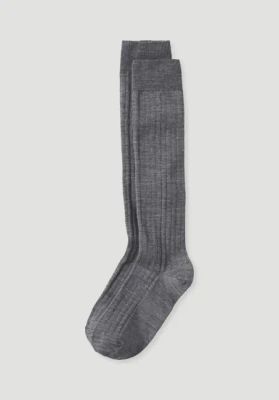 Knee high socks in a pack of 2 made from merino wool with organic cotton