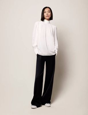 High Neck Blouse - Resale | White