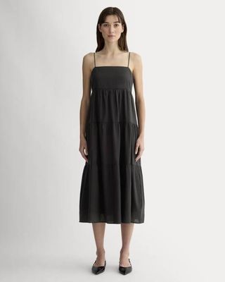 The Gauze Tiered Dress | Black