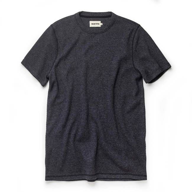 The Heavy Bag Waffle Short Sleeve in Deep Ocean