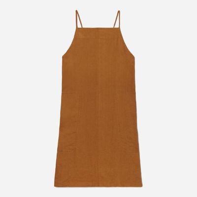 The Linen Apron Dress | Tawny Brown
