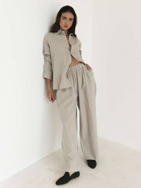 Wide Leg Linen Pants