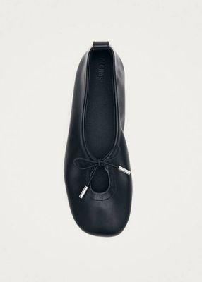 Rosalind Black Vegan Leather Ballet Flats