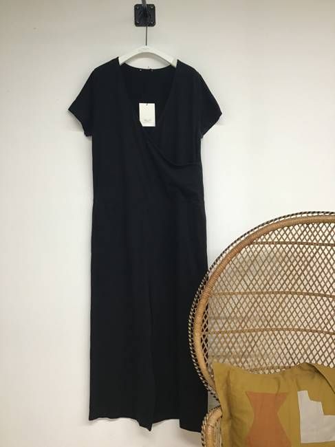 Veronica Organic Cotton Jumpsuit in Black L Preloved