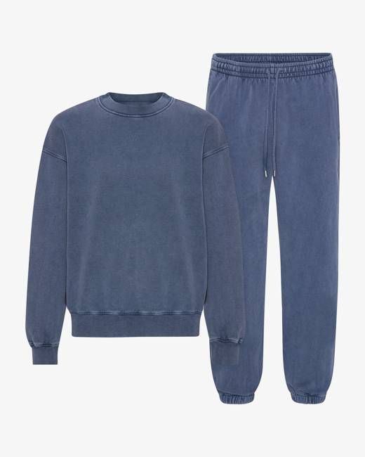 Organic Relaxed Sweatsuit - Neptune Blue