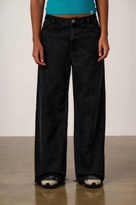 Carter - High Waisted Denim Jeans in Washed Black
