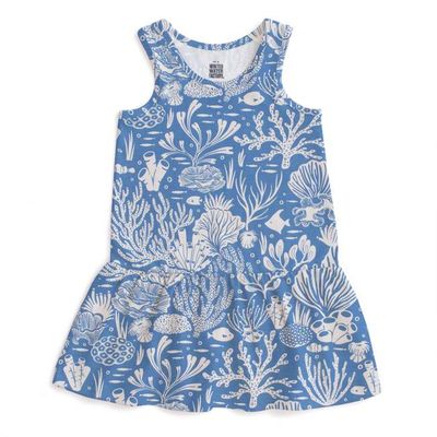 Valencia Dress - Corals Blue
