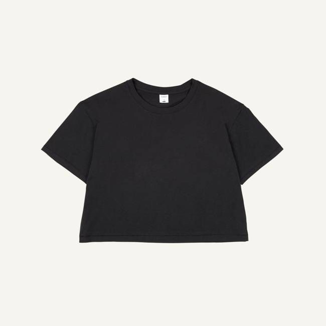 Organic Cotton Boxy Tee in Graphite