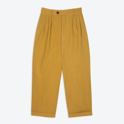 Lowie Drill Ochre Pleat Front Trouser