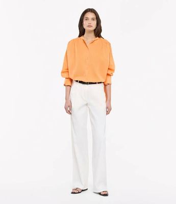 Gathered Voile Blouse | Papaya