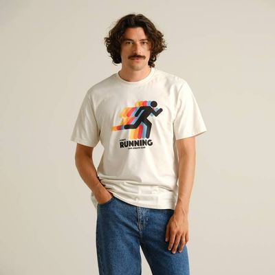DEDICATED - T-shirt Stockholm Running Late Off-White