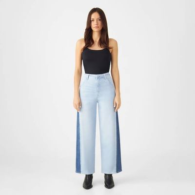 BLINK High Waist Culotte Jeans - Two Tone