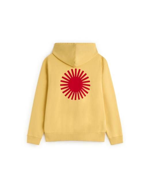Thinking Mu Yellow Red Back Sun Simon Hoodie