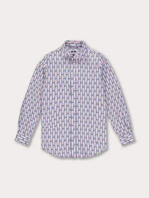 Men's Polka Palms Abaco Linen Shirt