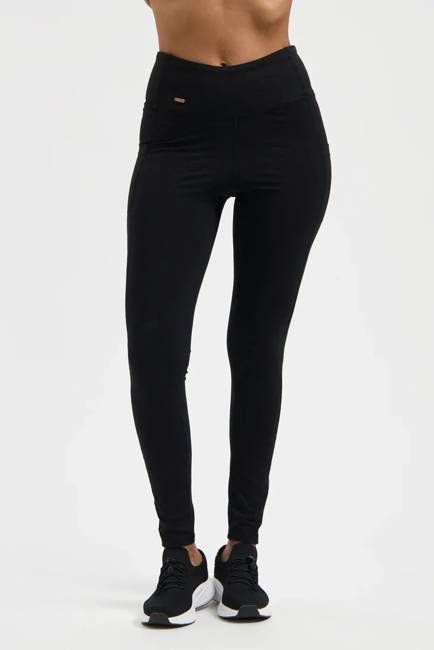 Tara Pocket Yoga Leggings - Onyx Black
