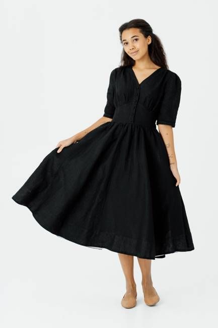 Diane Dress, Puffed Sleeve