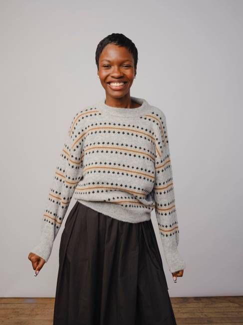 Vera Fairisle Sweater - Moonstone