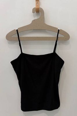 Sample Sale Mina Top in Black Rib