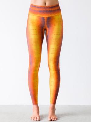 Yoga Leggings Winddrawings Yellow - Hoessee