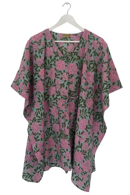 NEW! Block print Kaftan Short No.108