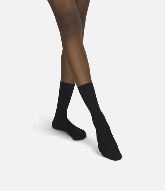 The Rib | Black Socks
