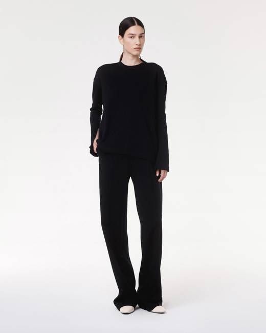 Luxe Seamed Lounge Pant | Black