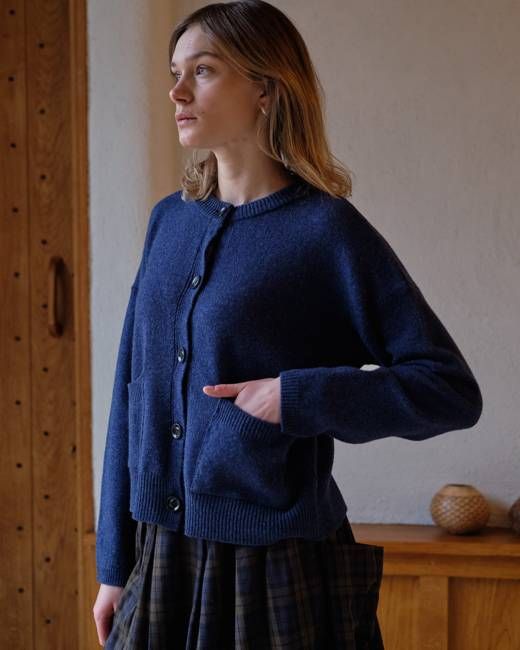 Mira Cropped Wool Cardigan