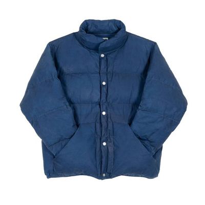 Waxed Puff Coat - French Indigo
