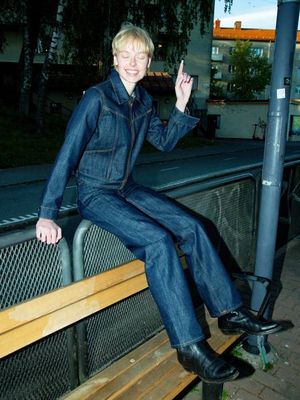 Clean Eileen Dry Streaky loose wide-leg jeans | Nudie Jeans