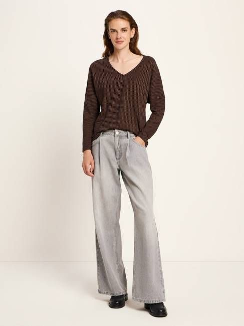 Shirt (GOTS) mit V-Ausschnitt