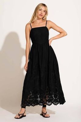 Flora Dress - Black Beachside Broderie