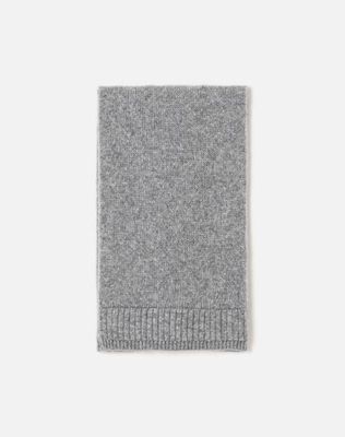 Cashmere Rib Scarf - Grey Heather