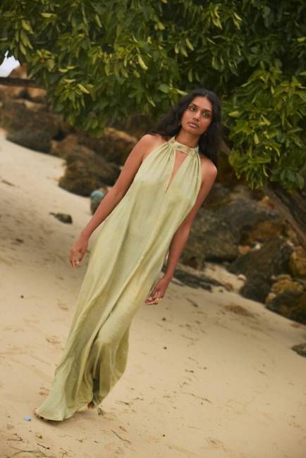 Halter neck dress - Sea