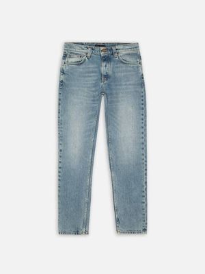 Solid Ollie Cloud Blue regular straight jeans | Nudie Jeans