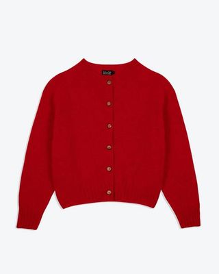 Lowie Tomato Brushed Boxy Cardigan
