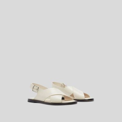 The City Crossover Sandal | Parchment