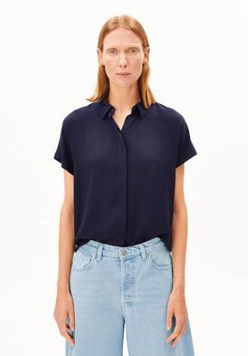 LARISAANA BLUSE| marineblau getönt