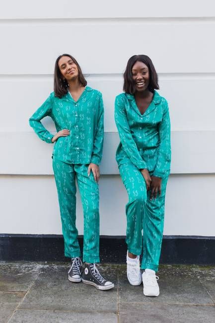 Beautiful Bodies Long Sleepwear Set - Emerald