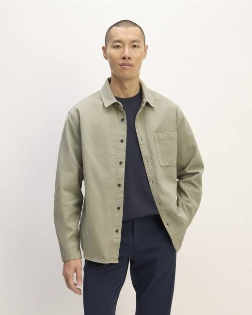 The Canvas Organic Cotton Overshirt | Sage Green