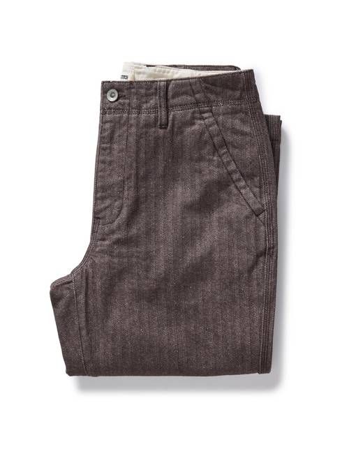 The Morse Pant in Soil Herringbone