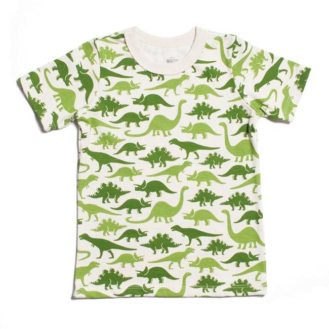 Short Sleeve Tee - Dinosaurs Green
