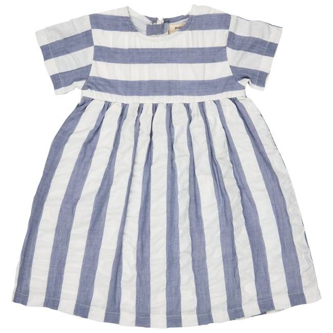 Pretty Seersucker Dress - Indigo