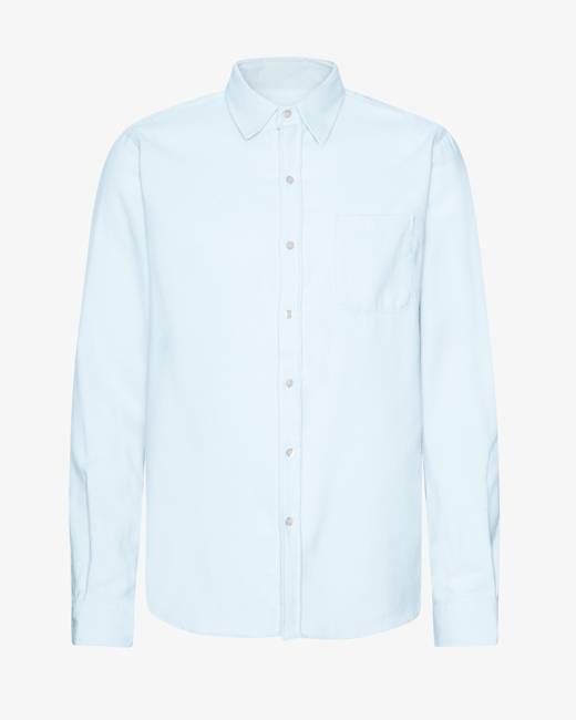 Organic Flannel Shirt - Polar Blue