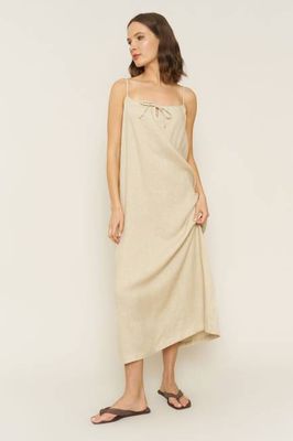 Soliel Dress in Oatmeal Linen
