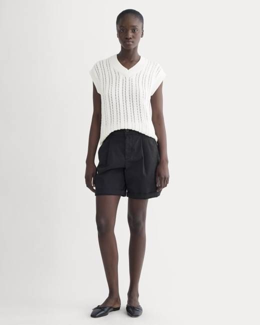 The Pleated Chino Short | Black