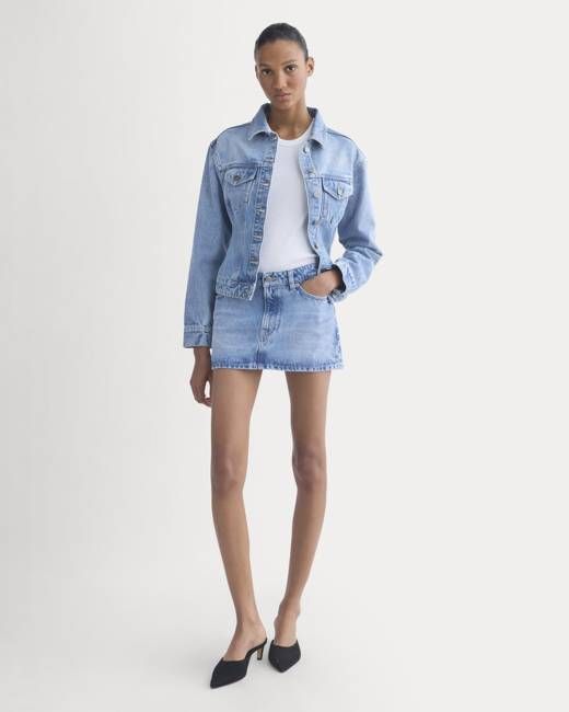 Everlane x Elena Bonvicini Thalia Mini Skirt | Crystal Cove Indigo
