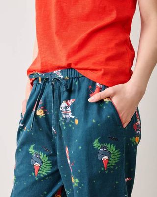 Mischief Night - Petite Lightweight Flannel PJ Pants - Nightfall Blue