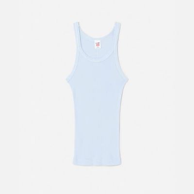 Hanes Ribbed Tank - Baby Blue