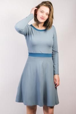 Bio Jerseykleid Skowa grau / petrol - Größe XS & S
